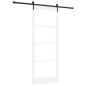 Preview: Schiebetür ORKDAL 93 x 232 cm Massivholz Kiefer und Glas Weiß