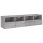 Preview: TV-Wandschränke 2 Stk. Grau Sonoma 60x30x30 cm Holzwerkstoff