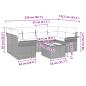 Preview: Gartensofa-set mit Kissen 7 pcs Grau Poly-Rattan