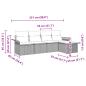 Preview: Gartensofa-set mit Kissen 5 pcs Grau Poly-Rattan