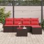 Preview: Gartensofa-set 6 stk. Braun Poly-Rattan