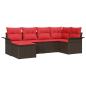 Preview: Gartensofa-set 6 stk. Braun Poly-Rattan