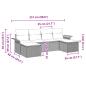 Preview: Gartensofa-set mit Kissen 6 pcs Braun Poly-Rattan