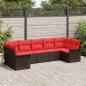 Preview: ARDEBO.de - Gartensofa-set 7 stk. Braun Poly-Rattan