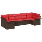 Preview: Gartensofa-set 7 stk. Braun Poly-Rattan