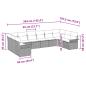 Preview: Gartensofa-set mit Kissen 10 pcs Braun Poly-Rattan