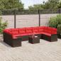 Preview: Gartensofa-set 11 stk. Braun Poly-Rattan