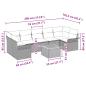 Preview: Gartensofa-set mit Kissen 8 pcs Grau Poly-Rattan