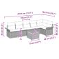 Preview: Gartensofa-set mit Kissen 7 pcs Grau Poly-Rattan