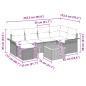 Preview: Gartensofa-set mit Kissen 7 pcs Grau Poly-Rattan