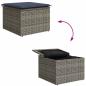 Preview: Gartensofa-set mit Kissen 7 pcs Grau Poly-Rattan