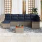 Preview: Gartensofa-set mit Kissen 8 pcs Grau Poly-Rattan