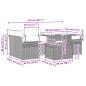 Preview: Gartensofa-set mit Kissen 7 pcs Braun Poly-Rattan