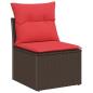 Preview: Gartensofa-set 9 stk. Braun Poly-Rattan