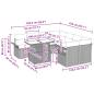 Preview: Garten-Sofa-Set mit Kissen 9 pcs Grau Poly Rattan