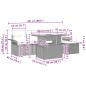 Preview: Gartensofa-set mit Kissen 6 pcs Grau Poly-Rattan