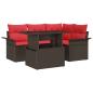 Preview: Gartensofa-set 5 stk. Braun Poly-Rattan