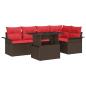 Preview: Gartensofa-set 6 stk. Braun Poly-Rattan
