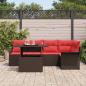 Preview: Gartensofa-set 6 stk. Braun Poly-Rattan