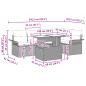 Preview: Gartensofa-set mit Kissen 6 pcs Grau Poly-Rattan
