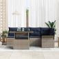 Preview: Gartensofa-set mit Kissen 6 pcs Grau Poly-Rattan