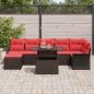 Preview: Sofa Set mit Kissen 8 pcs Braun Poly-Rattan