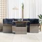 Preview: Garten-Sofa-Set mit Kissen 7 pcs Grau und Marineblau