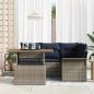 Preview: Garten-Sofa-Set mit Kissen 5 pcs Grau und Marineblau
