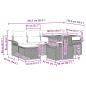 Preview: Garten-Sofa-Set mit Kissen 7 pcs Grau und Marineblau