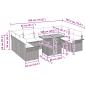 Preview: Garten-Sofa-Set mit Kissen 10 pcs Grau und Marineblau