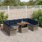 Preview: Garten-Sofa-Set mit Kissen 10 pcs Grau und Marineblau