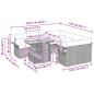 Preview: Gartensofa-set 11 pcs Grau und Marineblau Poly-Rattan