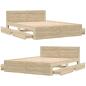 Preview: Bettrahmen 2 stk. Sonoma 153 x 203 cm Holzwerkstoff
