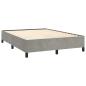 Preview: Bettgestell ohne Matratze Hellgrau 137x190 cm Samt