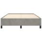 Preview: Bettgestell ohne Matratze Hellgrau 137x190 cm Samt