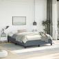 Preview: ARDEBO.de - Bettgestell ohne Matratze Dunkelgrau 137x190 cm Samt