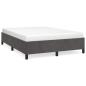 Preview: Bettgestell ohne Matratze Dunkelgrau 137x190 cm Samt