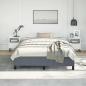 Preview: Bettgestell ohne Matratze Dunkelgrau 137x190 cm Samt