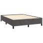 Preview: Bettgestell ohne Matratze Dunkelgrau 137x190 cm Samt