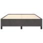 Preview: Bettgestell ohne Matratze Dunkelgrau 137x190 cm Samt