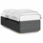 Preview: Bettgestell ohne Matratze Dunkelgrau 90x200 cm Stoff