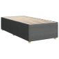 Preview: Bettgestell ohne Matratze Dunkelgrau 90x200 cm Stoff