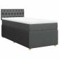 Preview: Boxspringbett mit Matratze Dunkelgrau 90x200 cm Stoff