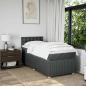 Preview: Boxspringbett mit Matratze Dunkelgrau 90x200 cm Stoff