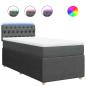 Preview: Boxspringbett mit Matratze Dunkelgrau 90x200 cm Stoff