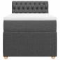 Preview: Boxspringbett mit Matratze Dunkelgrau 90x200 cm Stoff