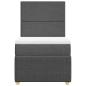 Preview: Boxspringbett mit Matratze Dunkelgrau 90x200 cm Stoff