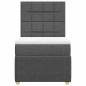 Preview: Boxspringbett mit Matratze Dunkelgrau 90x200 cm Stoff