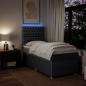 Preview: Boxspringbett mit Matratze Dunkelgrau 90x200 cm Stoff