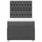 Preview: Boxspringbett mit Matratze Dunkelgrau 90x200 cm Stoff